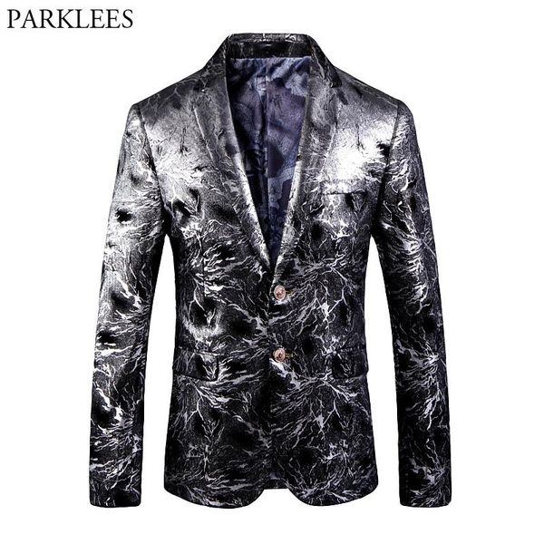 

men's suits & blazers mens luxury black bronzing velvet blazer jacket men nightclub prom suit wedding groom party stage costumes for si, White;black