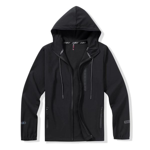 

men's jackets 2021 autumn jacket hooded sweater waterproof running sports casual zipper fashion clothing streetwear, Black;brown