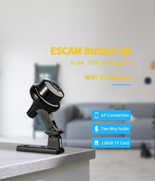 

cameras escam q6 720p wireless intercom ip camera with spot ap connection