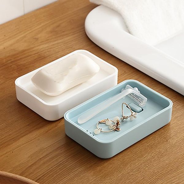 

bathroom storage & organization simple double layer soap boxes punch-soapbox perfumed draining holder dish