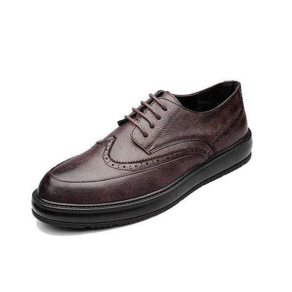 

dress shoes leather men brogues designer classic elegant man #msw8118116, Black