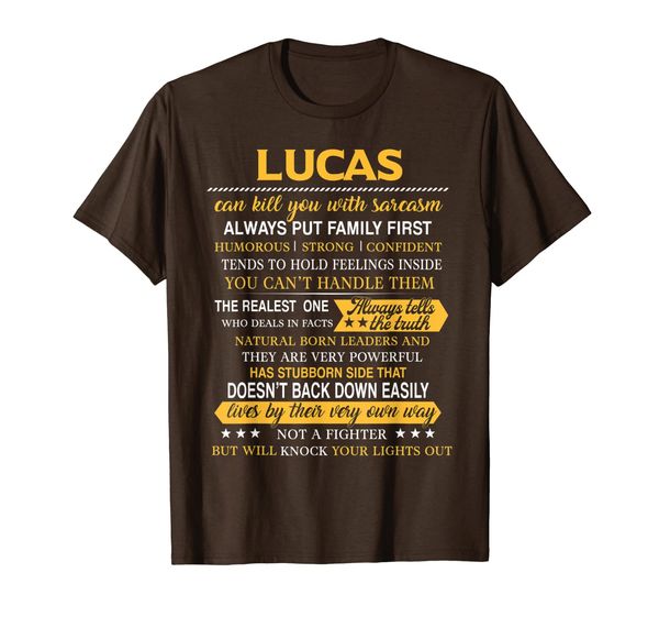 

mens lucas always put family first men name tee t-shirt, White;black