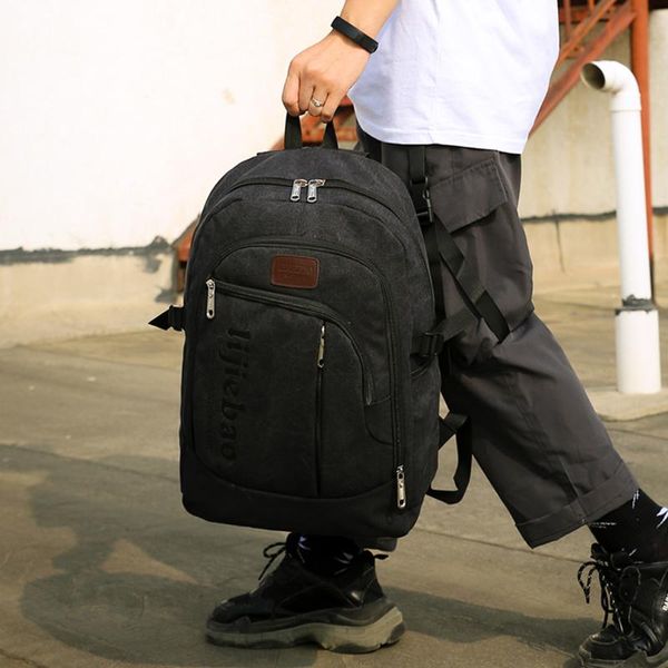 

men's backpack retro bagpack teenager 2021 canvas backbag for lap15'6 men and women universal sports bag