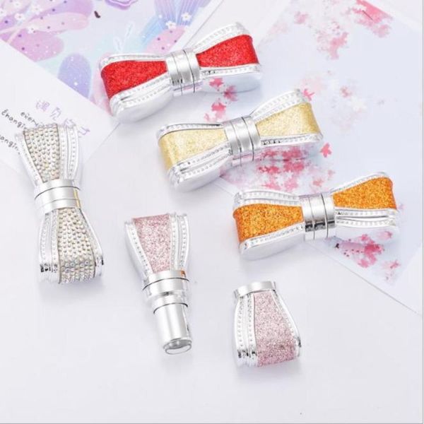 

storage bottles & jars 1 pieces portable colorful shiny bowknot shape empty lip gloss tube mini refillable cosmetic containers