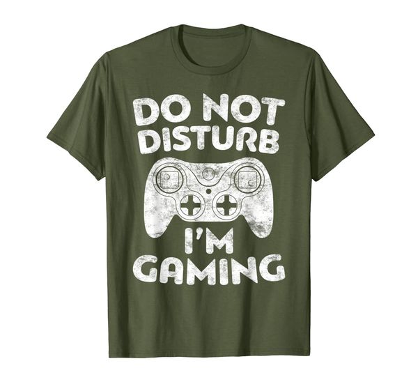 

do not disturb i'm gaming t-shirt video gamer gift t-shirt, White;black