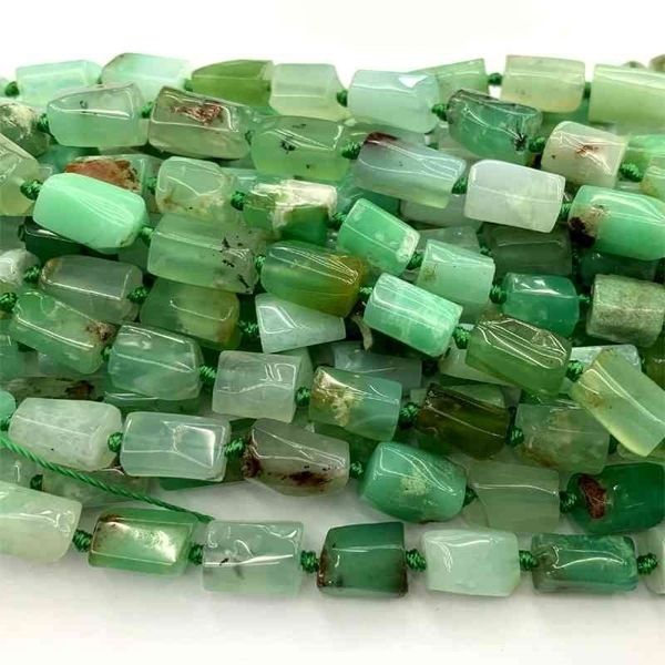 Natural genuíno verde chrysoprase nugget formulário solto liso colar pulseira jóias contas 06471