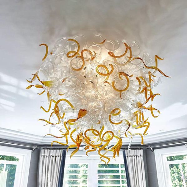 

lamps artistic hand blown light leaf design led glass art chandelier dining room bedroom ceiling lighting for house decoration