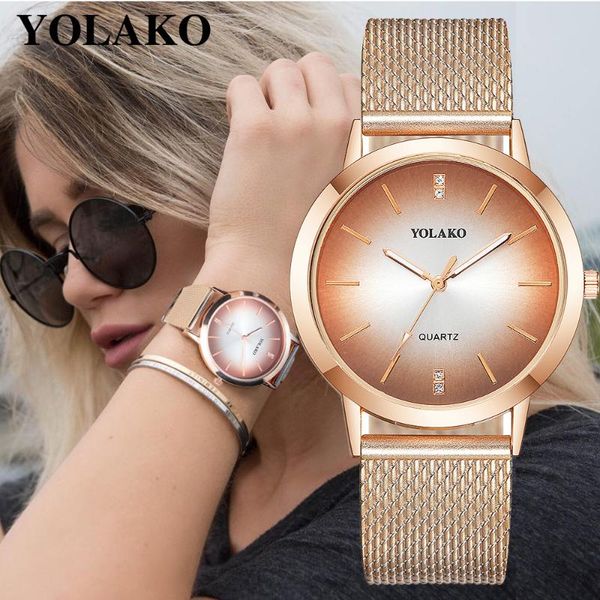

ladies watch simple dial alloy quartz rubber strap relogio feminino clock women wristwatches, Slivery;brown