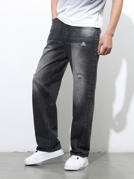 

men ripped slant pocket jeans p9tw#, Blue
