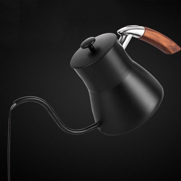 

coffee pots 800ml stainless steel hand punch pot moka maker teflon non-stick gooseneck spout long mouth drip kettle teapot