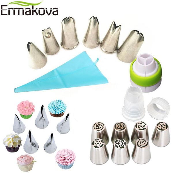 

baking & pastry tools ermakova stainless steel nozzle bakeware cupcake cake decorating kits russian bag piping tips tool