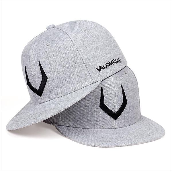 

3d horn embroidery baseball cap fashion cotton hip hop snapback caps mens sports turning hats casual hat, Blue;gray
