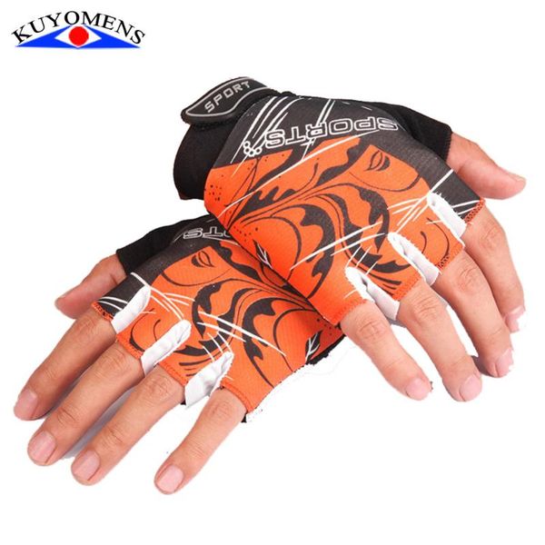 

fingerless gloves men women 1pair sports fitness exercise training gym half finger weightlifting multifunction 2021, Blue;gray