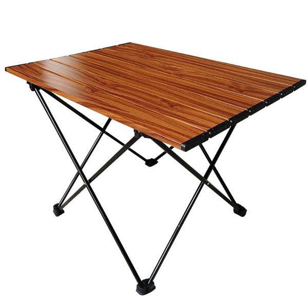 

camp furniture dark wood ultralight portable folding camping table foldable outdoor dinner desk high strength aluminum alloy for garden part