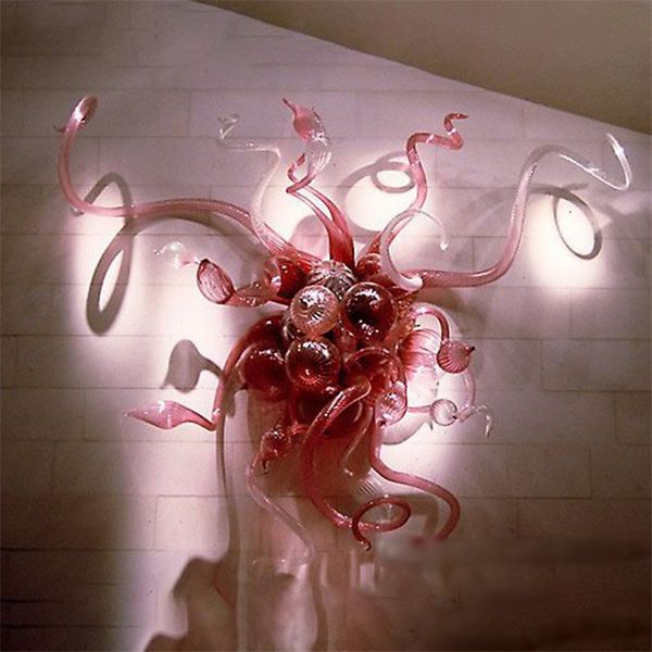 

contemporary pink colored wall lamp handmade diy led bulbs sconce home decoration modern indoor lighting for bedroom living room