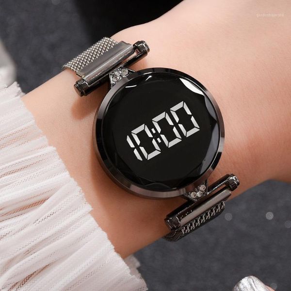 

women's watch digital display fashion stainless steel ladies for women rose gold clock analog wristwatch wristwatches, Slivery;brown