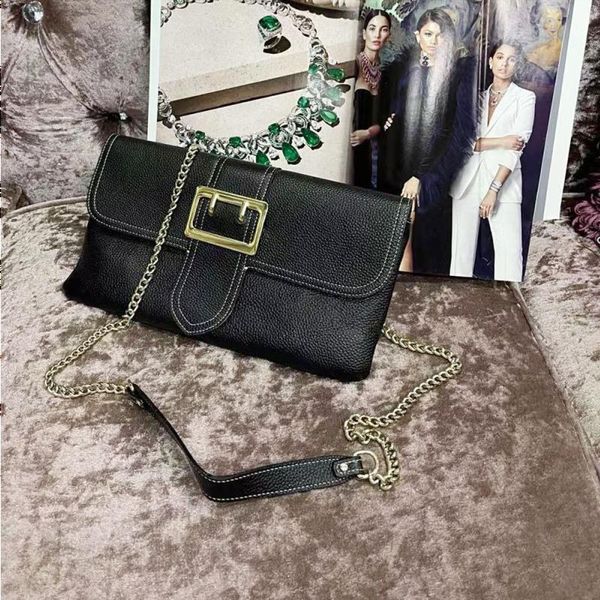 

black bag guangzhou style american female hand cowhide and european mobile messenger phone leather special offer okebh