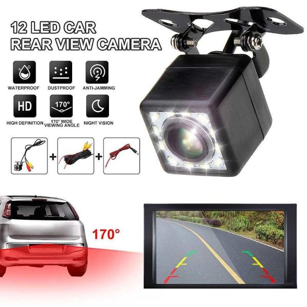 

vacuum cleaner universal car reversing rear view camera 12 led night vision backup parking reverse waterproof wide angle hd color image