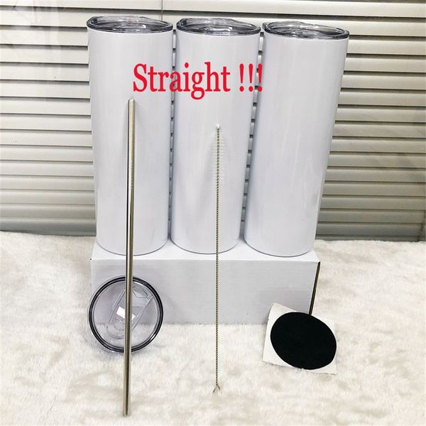 

20oz pop straight tumbler 304 stainless steel water bottoms vacuum insulated water bottoms beer coffee mug glasses cups with lids and plasti