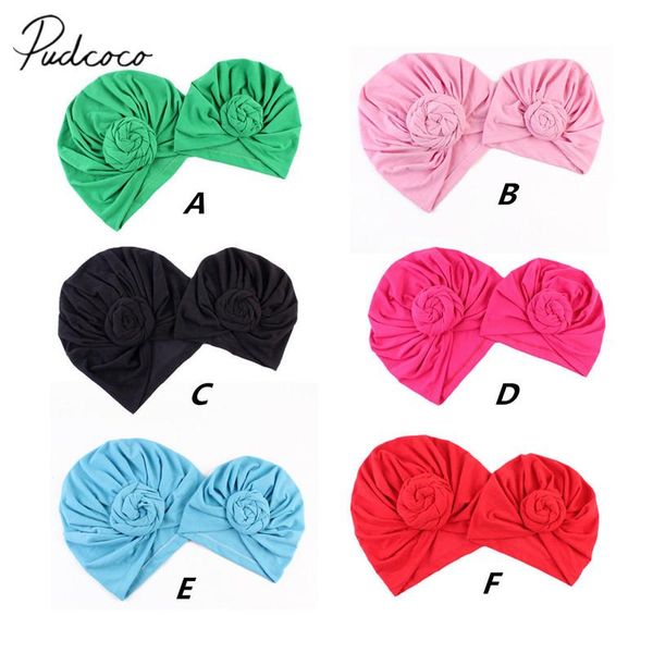 

fashion turban knot bobble hat mom kids baby boys girls winter warm knit beanie cap solid soft family caps gift & hats, Yellow