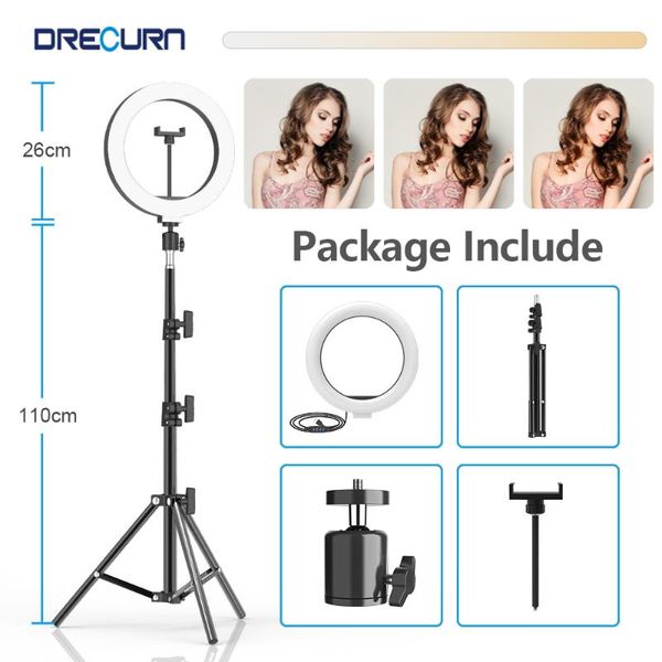

selfie led ring light tripod round usb ringlight with stand for mobile phone tiktok youtube video pography studio flash heads