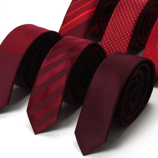 

2020 new designers brands fashion business casual 5cm slim ties for men necktie wedding work with gift box red pink, Black;gray