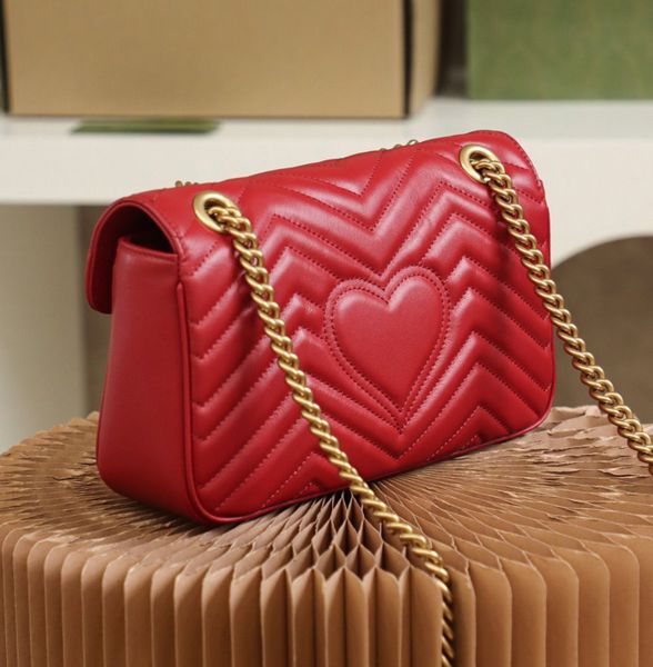 

fashion women shoulder bags classic gold chain 26cm velvet bag heart style women bag handbag tote bags messenger handbags