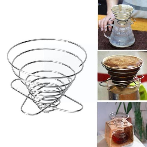 

coffee filters 1pc reusable steel dripper tea strainer pour over home brewing helper tools paperless kitchen cone n5c3