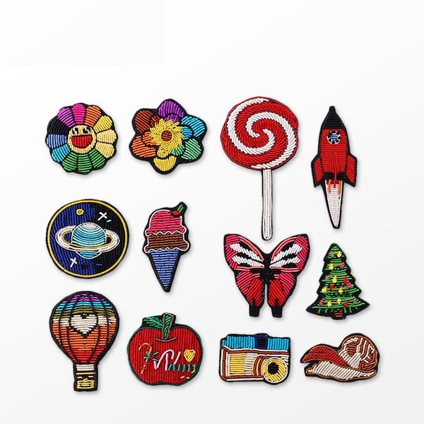 

pins, brooches hand embroidered guitar/balloon/ interesting broth for coat shirt hat bag badge 1order=1pc(don't washing), Gray