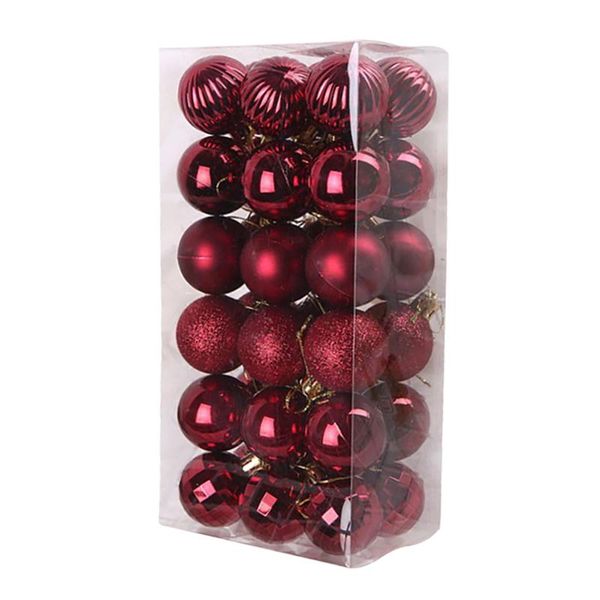 

party decoration 36pcs christmas tree balls 4cm ornaments hanging