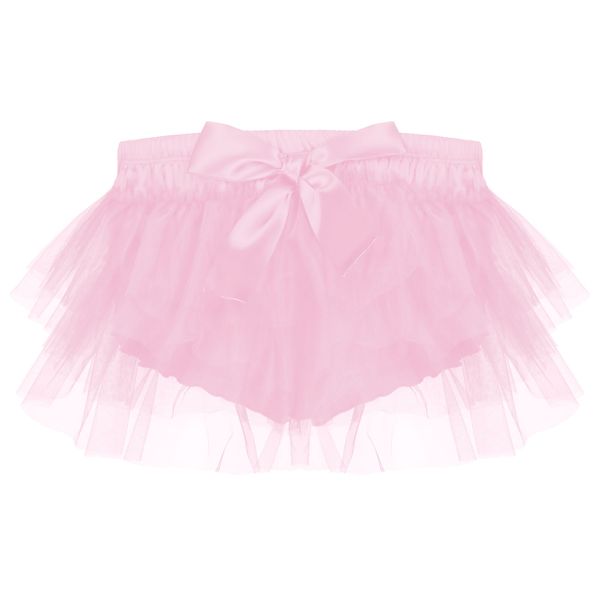 

Mens Lingerie Sissy Tulle Mini Skirt Panties Satin Frilly Underpants Layered Ruffle Tulle Skirt Briefs Erotic Underwear Shorts, Black;white