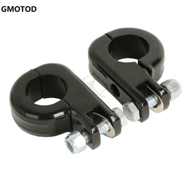 

pedals motorcycle footpeg peg mounts kit for chief 32mm 1-1/4" engine highway bars black