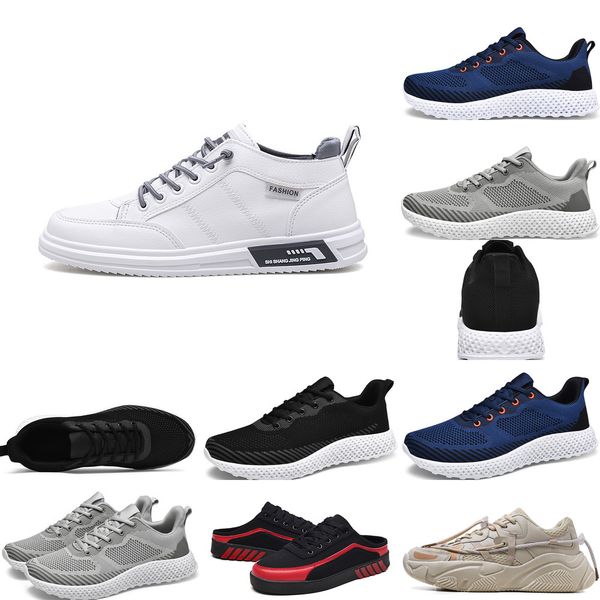 

2w9o 2021 men women running shoes trainers beige black grey triple white platform outdoor sports sneakers size 39-44