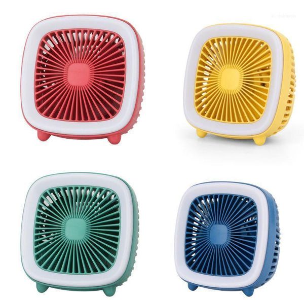 

retro television pattern mini usb charging fan 3 speed adjustable cooling cooler with night light for home office11