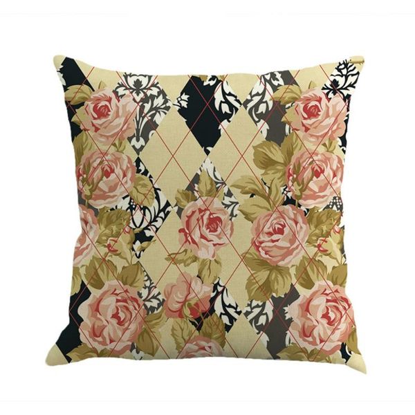 

cushion/decorative pillow case cover square 43cm*43cm linen cases bedding colour mixture geometric fall autumn decorative k419