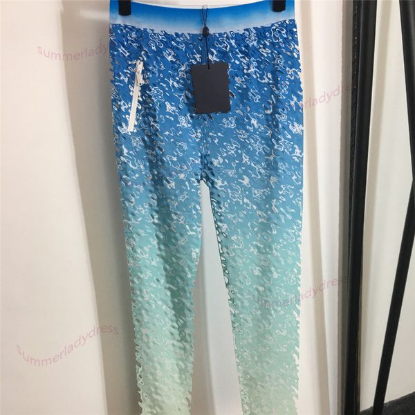 

novelty gradient legging full letter tight trousers fashion design pattern pants women personalized elasticity slim leggings, Black