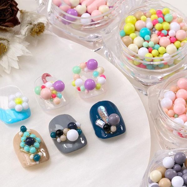 

nail art decorations japanese jewelry candy color mixed resin beads three-dimensional decoration, Silver;gold