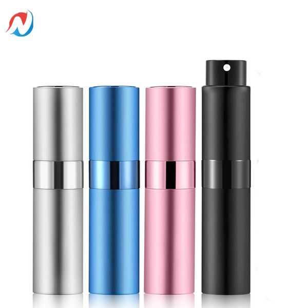 Sheenirs 4 pcs 8ml Portátil Mini Perfume Atomizador Refilable Vazio Pequeno Spray Garrafa para Viagem Twist Tpye Bolso Colónia Pulverizador