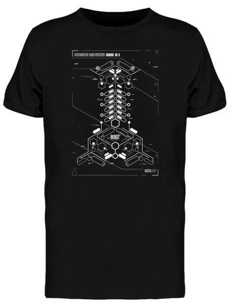 

Cyberpunk Hud Poster Root Men's Tee -Image by Shutterstock, White;black
