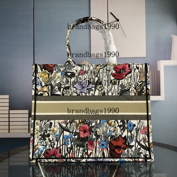 

large size handmade embroidery flower shopping bag women tote ladies large-capacity handbags paris handbag fashion retro ethnic style canvas