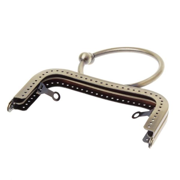 

vintage metal purse bag frame kiss clasp lock with handle 12.5cm storage bags