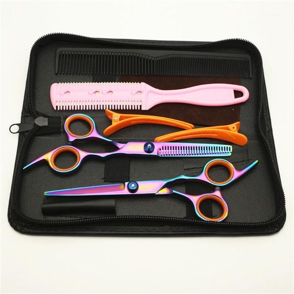 

7pcs hair cutting scissors shears/thinning/comb/ set hairdressing salon barber1