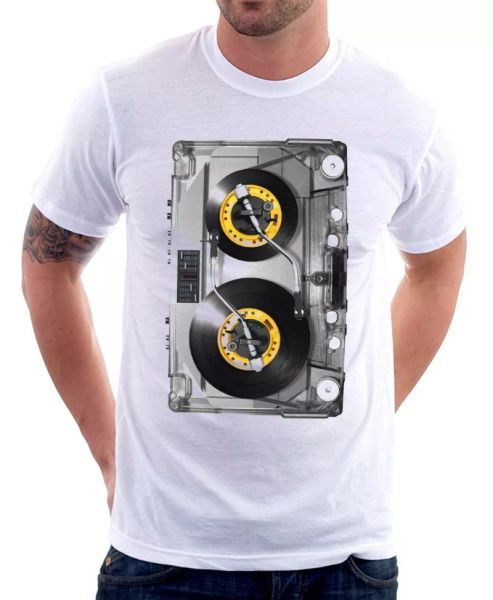 

DJ TJESTO RETRO TAPE AWSOME MIX TRANCE OLD SCHOOL RAVE white t-shirt OZ9617, White;black
