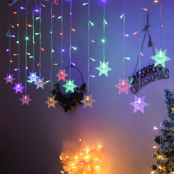 

strings snowflake light string water-proof outdoor garden decoration led party lights for window year decor
