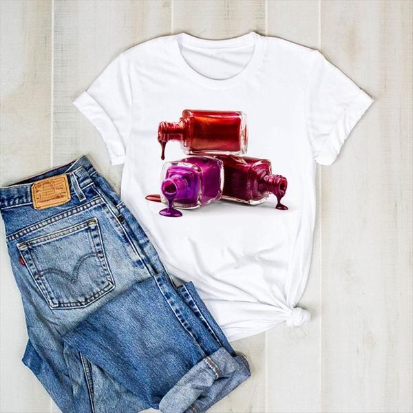 

printed 3d printing casual women t shirts fashion cute tee clothes graphic womens shirt clothing, White