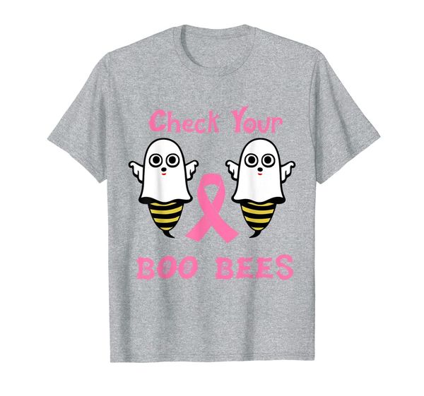 

check your boo bees shirt - breast cancer awareness t-shirt, White;black