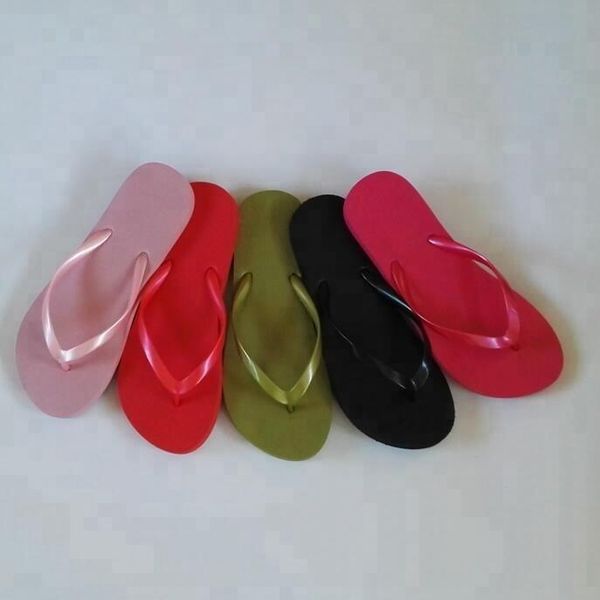 

slippers blank rubber flip flop lady slipper in fuzhou women flops, Black