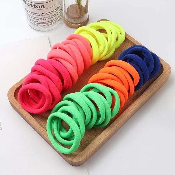 

hair accessories 50pcs girls solid color big rubber band ponytail holder gum headwear elastic bands korean girl ornaments