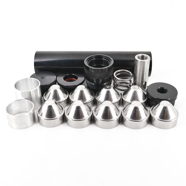 

1.45x7''l 1/2-28+5/8-24 solvent trap fuel filter+1/2-28, .578x28,9/16x24,5/8-24 stainless steel piston booster for pistol glock