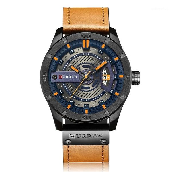 

fashion genuine leather men watches wristwatches, Slivery;brown